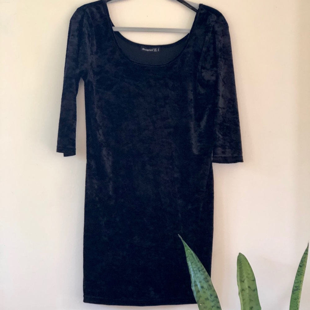 Faux Velvet Midi Dress UK SIZE 18